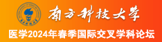 色哟哟哟插b网站南方科技大学医学2024年春季国际交叉学科论坛